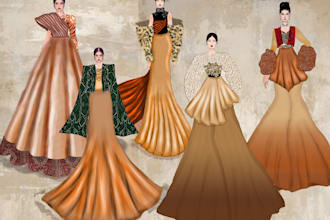 draw a fashion illustration or sketch of clothes