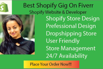 shopify dropshipping store or redesign your existing one completely from scratch