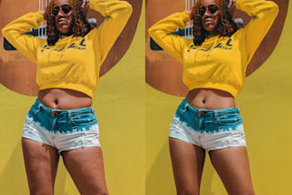 do body slimming, double chin removal in photoshop