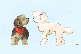 draw lovely custom portraits of your pet dog