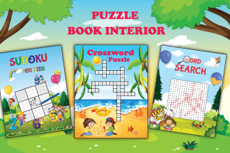 create sudoku word search maze and crossword activity puzzle book for KDP