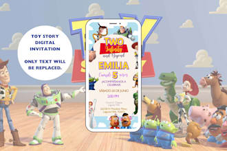 design toy story digital invitation