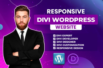 design divi wordpress site, divi expert, divi theme, divi customization