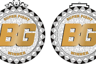 design championship belts, custom medals and trophy artwork