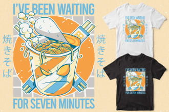 do t shirt design illustration with my cartoon art style
