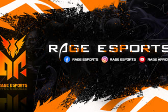 design esports banner, portfolio, header, everything related esports