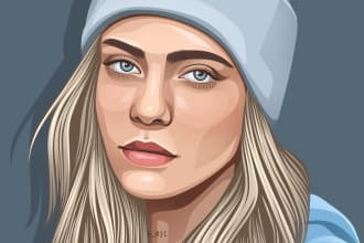draw vector portrait, self, couple, family, gift portrait