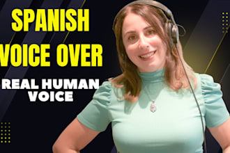 record a professional spanish voice over