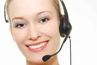 record an american female business voicemail or phone tree message