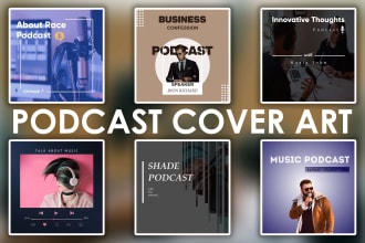 design a unique and professional podcast cover art