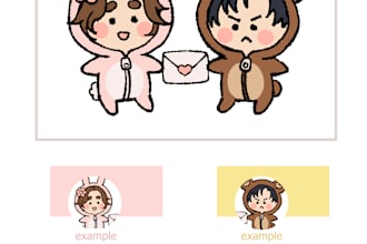 do couple chibi drawing for valentines day
