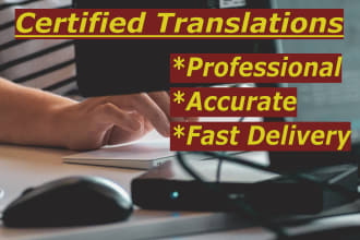 do certified translations in english and spanish