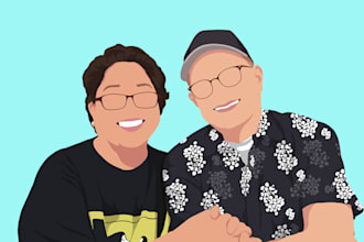 draw minimalist faceless portrait illustration