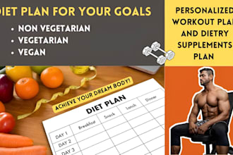 provide you a diet plan according to your required macros and a workout plan