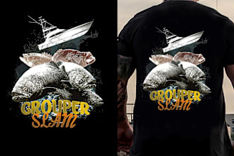 do unique hunting fishing custom t shirt design for you