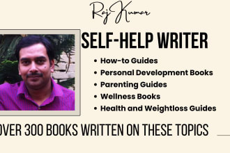 ghostwrite your bestselling non fiction, self help ebook