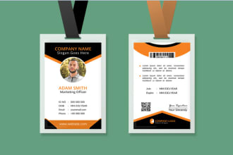 design company employee identity card or student id card