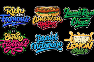 do graffiti lettering for your logo or word in unique style