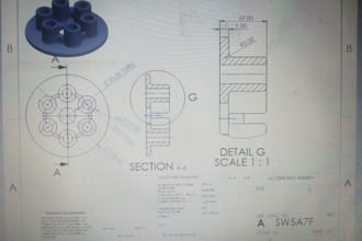 create technical drawing or draft using solidworks