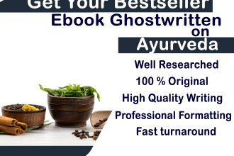 ghostwrite your ebook on ayurveda and plant based diets