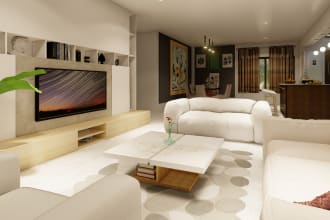 do architectural interior design and exterior with realistic 3d rendering