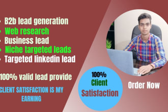 do niche targeted organic b2b linkedin lead generation and business lead