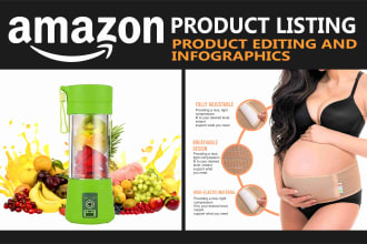 do amazon listing image editing and infographic