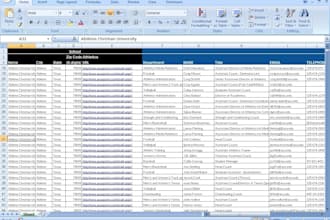 convert data into an excel sheet