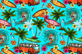 create hand drawn vector seamless pattern design for fabric and textile