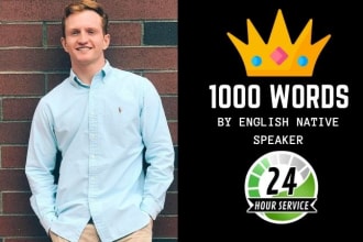 write 1000 words blog articles by native english in 24 hours