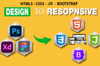 convert psd to html xd to html figma to html responsive website