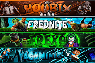 create gaming youtube banner for your channel