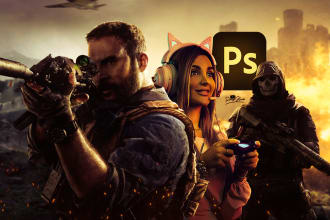design epic youtube thumbnails for fortnite, pubg, or apex legends