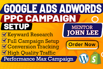 setup manage and audit google ads adwords PPC campaign from scratch