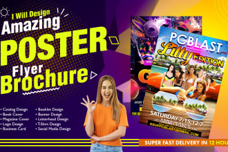 do amazing flyer, poster or brochure design in just 12 hrs