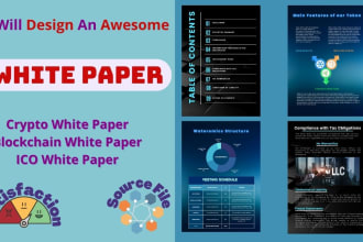 write and design an awesome whitepaper of any kind