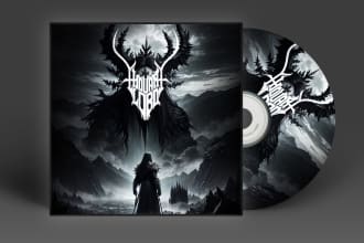 make a heavy metal cover album artwork in 1 hour