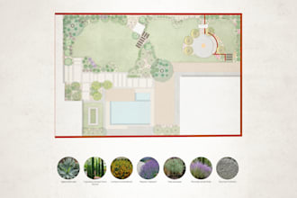 create a landscape site plan and design