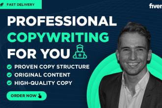 do professional copywriting for you