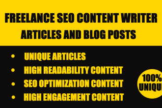 your technical SEO content writer and freelance content writers