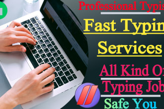 do professional fast typing job pro typist for you