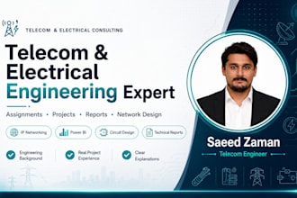 assist you in telecommunication and electrical assignment and project