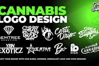 design a professional weed cannabis logo for your brand