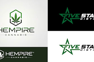 design a cannabis weed logo, typography emblem or monogram