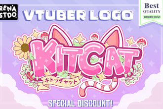 design a cute kawaii logo for vtuber and streamer