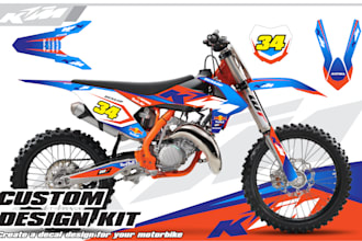 make a sticker or decal design for your favorite motorbike