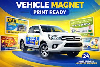 design professional vehicle magnet signs for car van truck