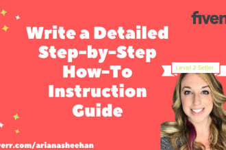 write a how to guide, instruction manual or tutorial