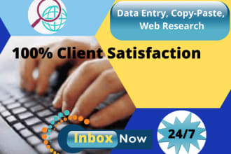 do best data entry typing work and copy paste work