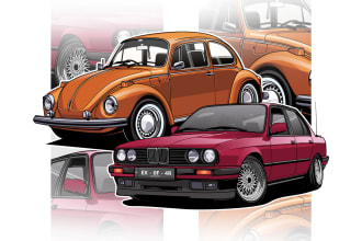 create detailed car vector illustration